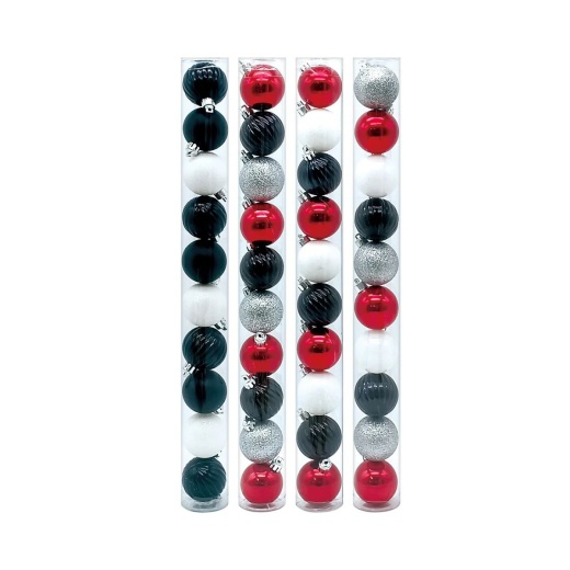 72 Packs Christmas Ball Ornaments Assorted 10Ct - Christmas Ornament