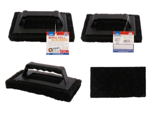 96 Pieces BBQ Scrubber Pad With Handle - Scouring Pads & Sponges