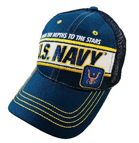 12 Pieces Licensed Us Navy Mesh Hat From The Depths To The Stars - Baseball Caps & Snap Backs