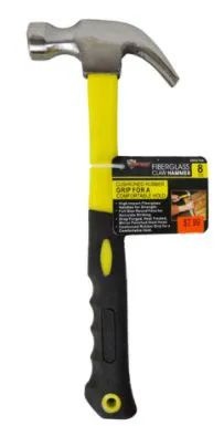 18 Pieces Fiberglass Claw Hammer 8 Ounce - Hammers