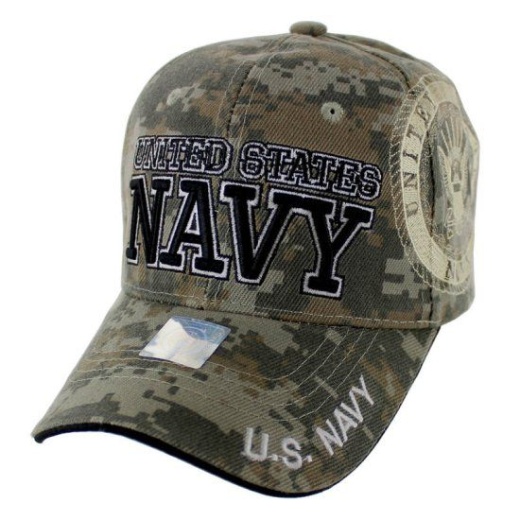 24 Pieces Licensed Camo United States Navy Hat Shadow Seal - Baseball Caps & Snap Backs
