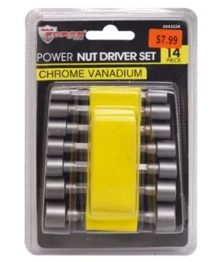 18 Pieces Power Nut Driver Bit Set - Screwdrivers And Sets