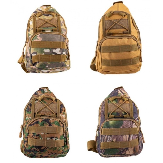 24 Pieces Sling Backpacks in 4 Assorted Camouflage Colors