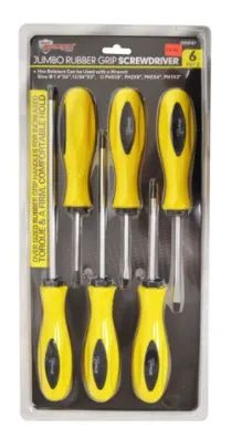 18 Pieces Jumbo Screwdrivers with Rubber Grips