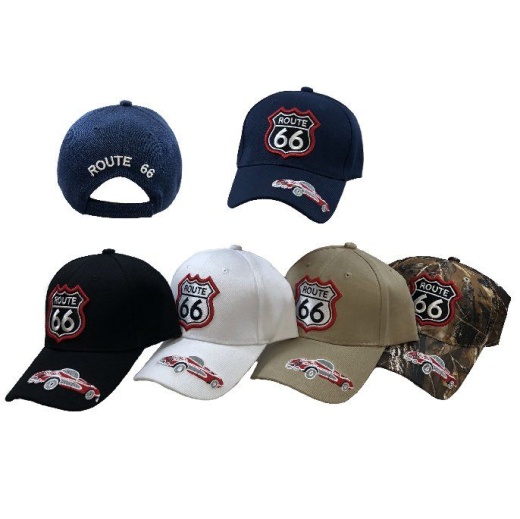 24 Pieces Route 66 Base Ball Cap - Baseball Caps & Snap Backs