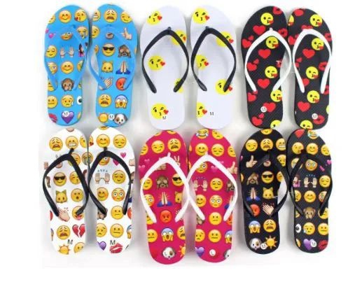 48 Pieces Flip Flop Emoji - Women's Flip Flops