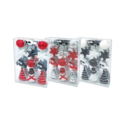 12 Packs 12 Count Christmas Ball Ornament Set