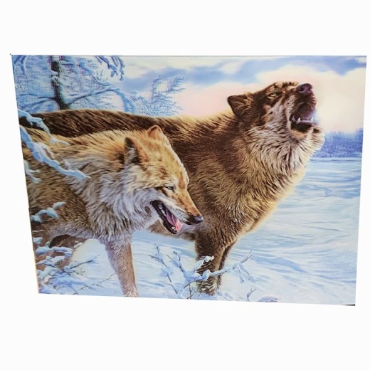 48 Pieces Snow Wolves Canvas Picture - Wall Decor