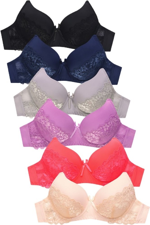 288 Pieces Sofra Ladies Full Cup Plain Lace Bra