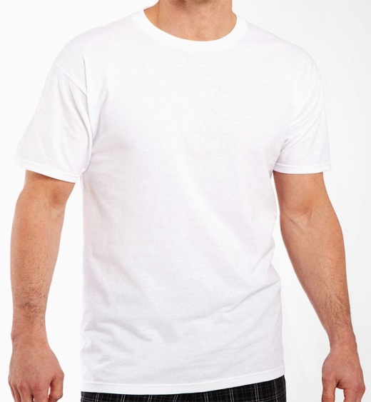 24 Pieces Men's White Crew Neck T-Shirt, Size X-Large - Mens T-Shirts