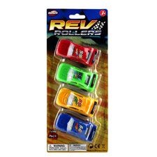 72 Pieces 4 Piece 3.25 Inch Four Wheel Racing Car On Card - Cars, Planes, Trains & Bikes