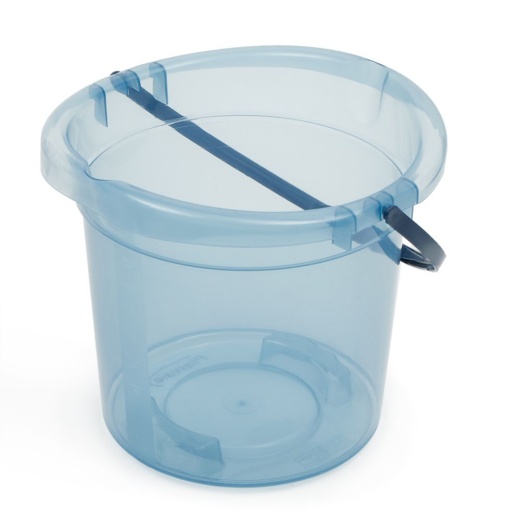 12 Pieces Home Basics 11 Lt Plastic Bucket with Fold Down Handle - Kitchen Gadgets & Tools