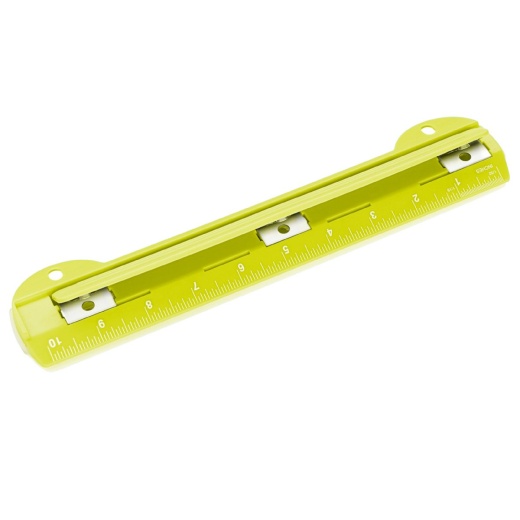 12 Pieces Portable 3-Hole Paper Punch, Green - Hole Punchers for Office and School
