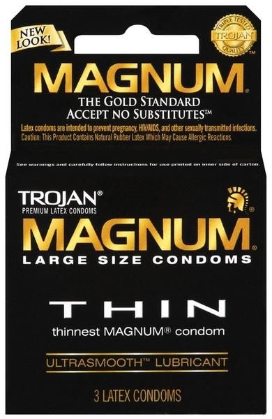Trojan Magnum Thin Condoms - 6 Pieces, 3 Count Each