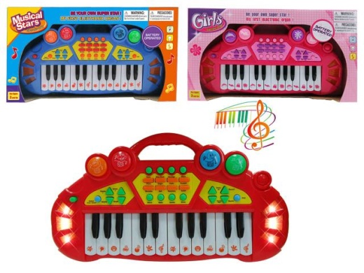 24 Pieces Keyboard Red Pink And Blue - Toy Sets