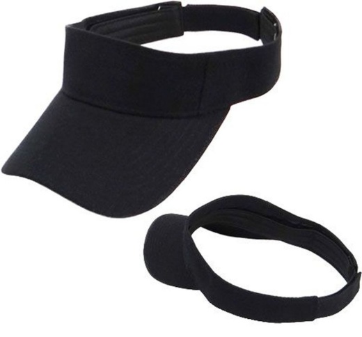 24 Pieces Visor Black Only - Fedoras, Driver Caps & Visor