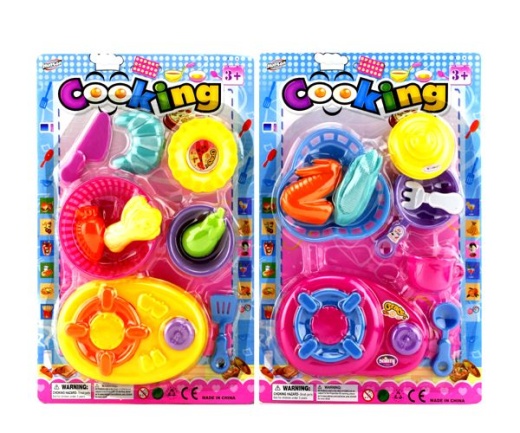 72 Pieces Cooking Play Set On Card - Educational Toys for Kids