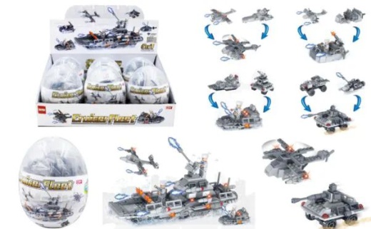 24 Pieces Toy Building Blocks Medium Military - Light Up Toys