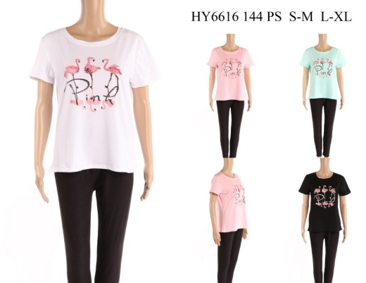 24 Pieces Womens Flamingo Tee Shirt - Women's T-Shirts