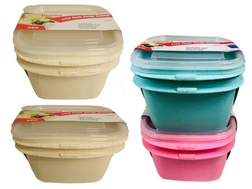 48 Pieces 2 Piece Square Food Containers - Assorted Colors