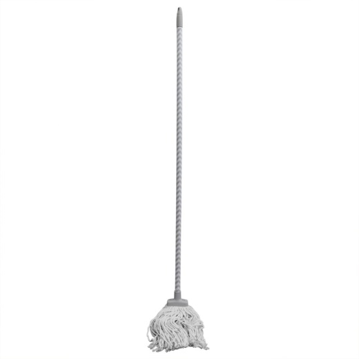12 Pieces Home Basics Chevron All Purpose Wet Cotton Twist Mop in Grey - Cleaning Products