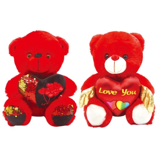 12 Pieces Valentine Plush Teddy Bear with Heart and Hat - Plush Toys