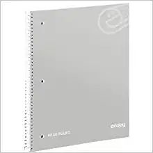 36 Pieces Spiral Notebook 1-Subject W/R 70 Ct. Grey - Notebooks