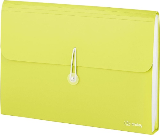 12 Pieces 13-Pocket Letter Size Poly Expanding File, Green - File Folders & Wallets