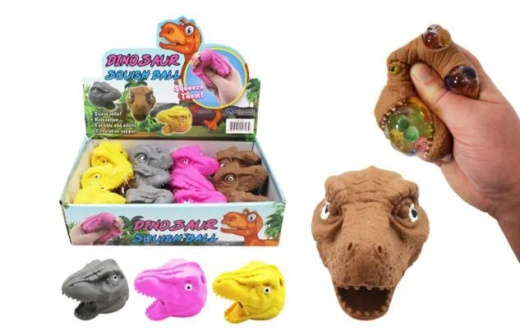 72 Pieces Dinosaur Head Squish Ball - Slime & Squishees
