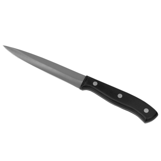 24 Pieces Home Basics 5" Stainless Steel Utility Knife With Contoured Bakelite Handle, Black - Kitchen Knives