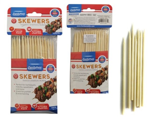 96 Pieces 50 Piece Bamboo Skewers - Premium BBQ Supplies