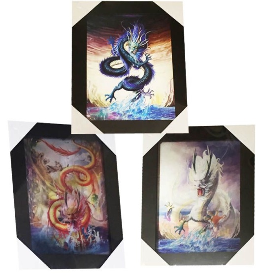 12 Pieces Chinese Dragon Wall Art Decor Ready To Hang - Wall Decor