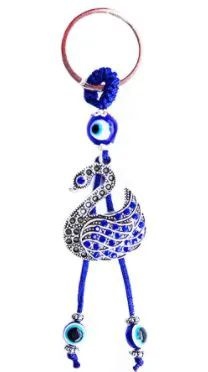 72 Pieces Metal Charm Keychain Swan - Key Chains