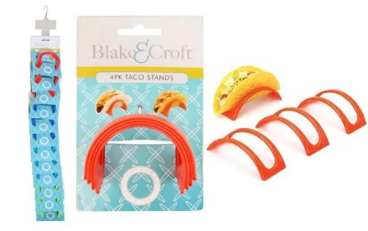 72 Pieces Taco Stand On Clip Strip 4 Pack - Kitchen Gadgets & Tools