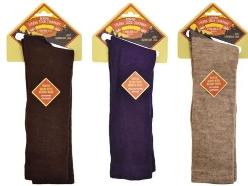 48 Pieces Men's Merino Wool Lightweight Crew Socks Assorted - Men's Dress Sock