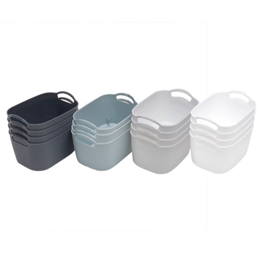 8 Pieces Home Basics 4 Piece Small Flexi Baskets