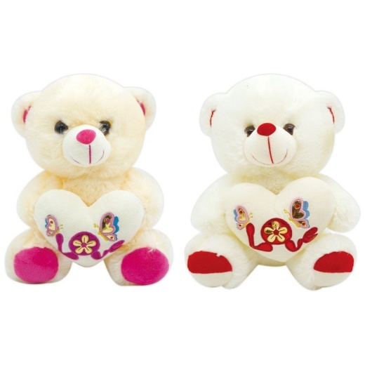 12 Pieces Valentine Plush Teddy Bear With Heart Assorted - Plush Toys