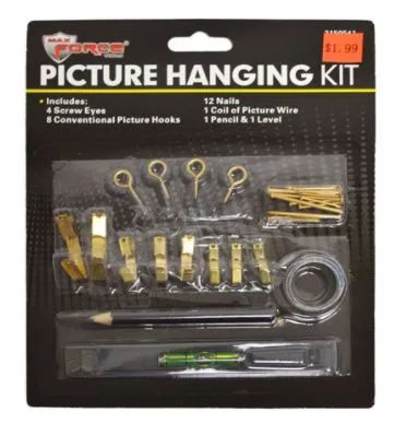 60 Pieces Picture Hanging Kit - Hooks