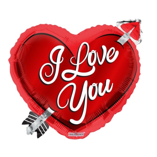 50 Pieces I Love You Valentines Day Heart Balloon - Valentine Decorations