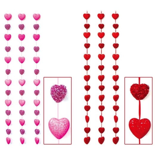 48 Pieces Foam Heart Garland Valentine Decoration