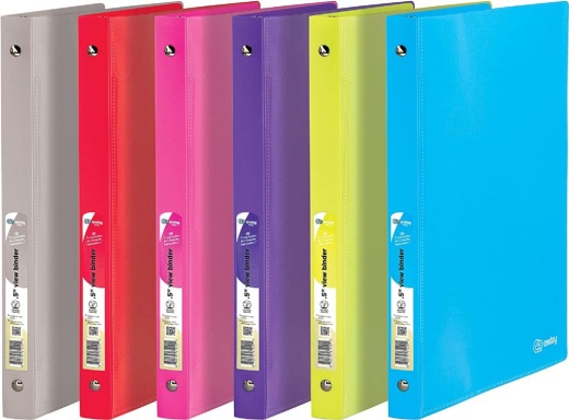 24 Pieces 1/2" View Binder Flexible Cover, Gray - Binders