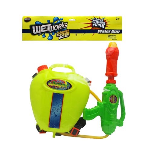 12 Pieces 13.25In Pump Water Gun & Water Container In Pp Bag - Water Guns