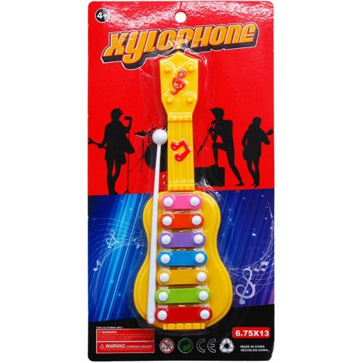 72 Pieces 10" Xylophone On Blister Card, 2 Assrt Clrs - Store