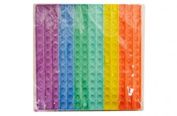 4 Pieces Bubble Pop Toy Jumbo Rainbow Square - Fidget Spinners