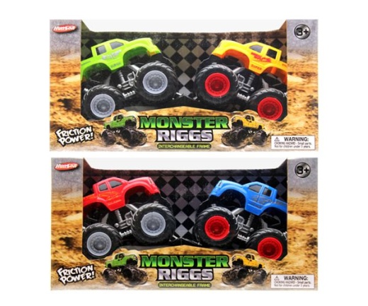 12 Pieces 2 Piece 5.5 Inch Big Wheels Pick Up Truck On Open B - Cars, Planes, Trains & Bikes