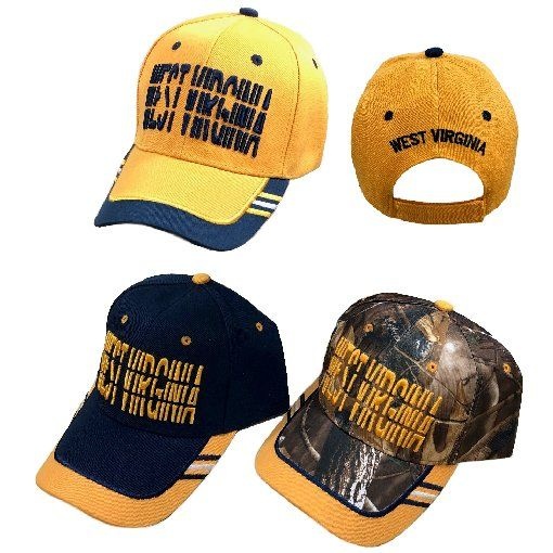 24 Pieces West Virginia Hat Window Shade Font - Baseball Caps & Snap Backs