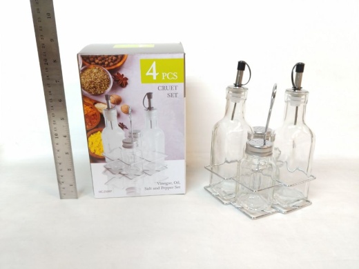 12 Pieces 4 Pcs Cruet Set with Rack in Color Box