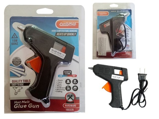144 Pieces Glue Gun Double Blister - Black