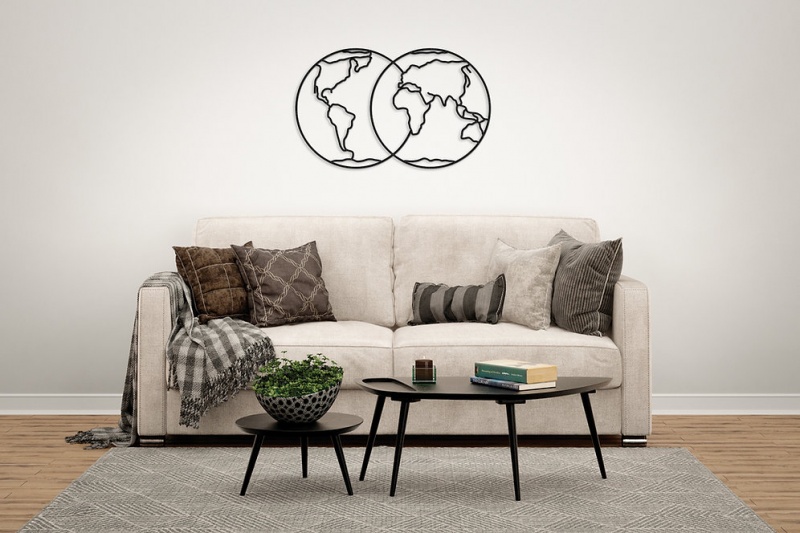 Earth Hemispheres Wall Decor Puzzle
