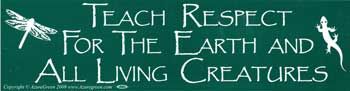 Teach Respect For The Earth Bumper Sticker